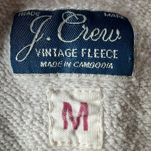 J.Crew Vintage Fleece Crewneck Sweatshirt Heather Gray Size M - Picture 7 of 8